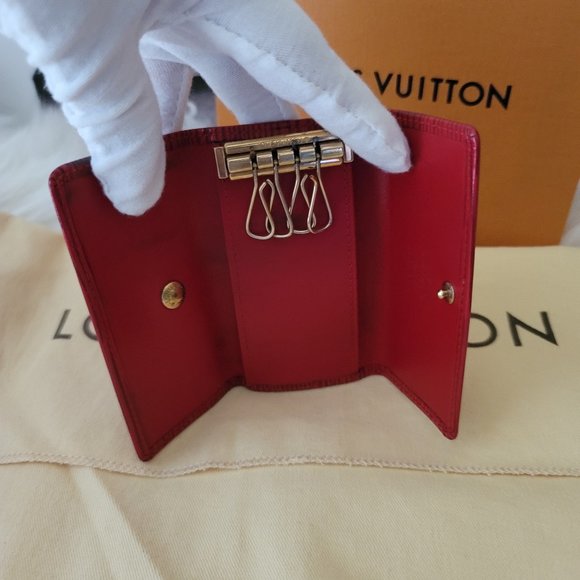 Authentic Louis Vuitton Epi Leather 4 Key Holder  - Red - Picture 7 of 12